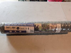 Garden Zone Galvanized Poultry Netting 24in X 50ft 1in Mesh