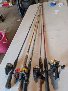 Fishing Rod & Reel Mixed Lot (Lot of 5)