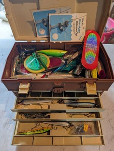 Plano Tackle Box With Assorted Fishing Lures & Terminal Tackle
