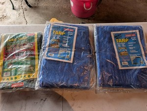 Storage Shop & Polymax Tarps 3pc Mixed Lot