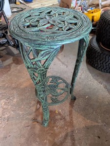 Ornate Metal Floral Plant Stand