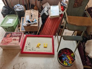 Vintage Childrens Educational Toys & Sears Lockstitch Mixed Lot