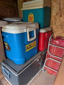 Mixed Lot Coleman Coolers & Folding Chairs