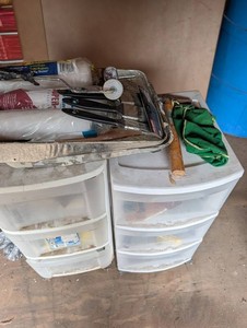 Mixed Lot Painting Supplies, Brushes, Rollers & Sanding Tools