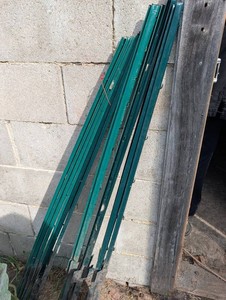 Green Metal Garden Fence Components