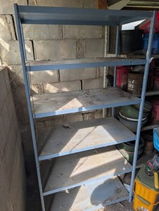 Gray Metal 6-Tier Shelving Unit