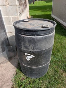 Black Plastic Industrial Drum With Two Bung Closures