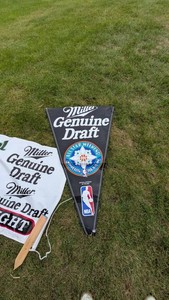 Vintage Miller Genuine Draft Sports Banners (Lot of 2)