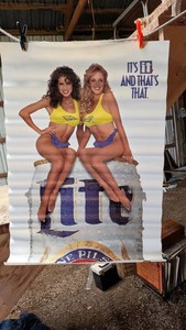 Vintage Miller Lite Beer Advertising Poster