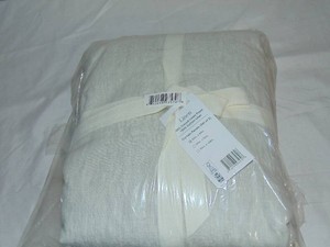 100% French Linen Window Curtain Set 50" W x 84" L Pebble Heather BOKSER HOME