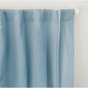 100% French Linen Window Curtain Set 50 W x 84 L Wave BOKSER HOME