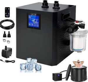$412 Home Cold Plunge Chiller 12HP - Water Chiller for Ice Bath Tubs with 2 Water Pumps, Filter, Remote Control, Cooling System for Home Muscle Recovery & Therapy