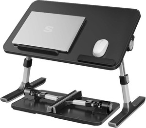 SONGMICS Laptop Bed Desk, Adjustable Lap Desk for Bed with 6 Heights