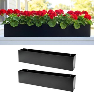 LaLaGreen Wall Planter (36in, 1 Pack) Carbon Steel Black Hanging Flower Pot