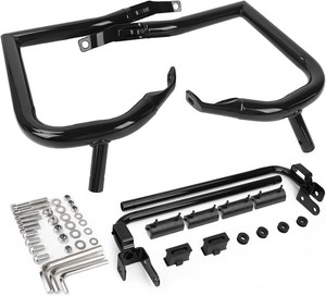 $180 2014-2026 Rear Saddlebag Guard Crash Bar for Harley Touring Street Glide Road Glide Road King Electra Glide wCash Bar Support Bracket Kit