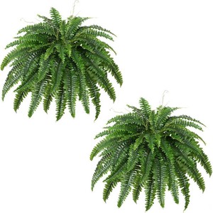 Dkaltm 45 Artificial Boston Fern (Set of 2), Outdoor Plants