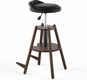 $120 Ackitry Wooden Guitar Stool Chair with Adjustable Height & Guitar Strap