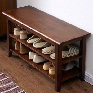 XKZG Shoe Rack Bench Wooden Shoe Storage Bench Entryway Bench, Brown, 31.5