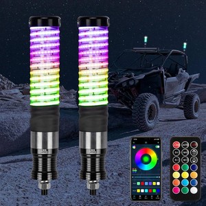 KEMIMOTO 2pc 1ft COB Fat Whip Lights for Side by Side, Turning Signal