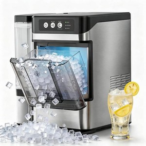 $160 Nugget Ice Maker Countertop, 44LBSDay Fast Ice Machine with 3L Dual Water Tank, 7-Min Self-Cleaning Countertop Ice Maker with Touch Control for Home, Bar, RV