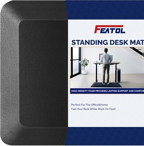 FEATOL Anti Fatigue Mat for Standing Desk & Kitchen Floor, 910 Extra Thick