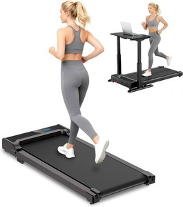 Walking Pad Treadmill for Home - Under Desk Walking and Running with Remote Control Portable Electric Machine Adjustable Slim Compact with 0.6-4.0MPH Modes Max up 265 Lbs for Home Office