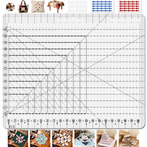 Quilting Ruler- 17-34in x 22in, Extra Large Slotted Quilting Ruler