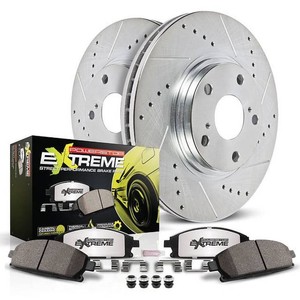 $285 PowerStop Rear Z26 Street Warrior Carbon-Fiber Ceramic Brake Pad and Drilled and Slotted Rotor Kit Fits BMW Select Models K7009-26