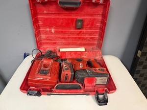 Hilti Cordless Hammer Drill TE4-A18 With Charger, Two Batteries and Carrying Case (Tested works)