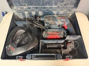 Bosch Cordless Hammer Drill with Charger, One Battery and Carrying Case (Tested Works)