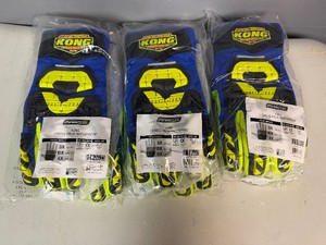Iron Clad Kong Corded Palm Waterproof Gloves Size XL (3 Pair)