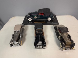 1934 Packard-Mounted, 1933 Duesenberg SJ Twenty Grand Franklin Mint, 1929 Rolls-Royce Phantom I Franklin Mint, 1931 Rolls Royce Phantom II