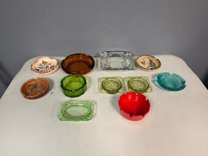 Vintage Glass and Ceramic Ash Trays