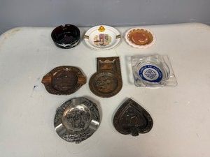Souvenir Vintage Ash Trays - Glass, Ceramic and Metal