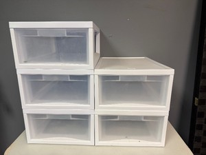 Sterlite Stackable Storage Containers 12 wide x 17 deep x 7 tall (Qty 5)