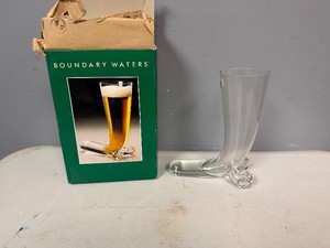 Crystal Tuscany Boundary Waters Beer Horn with Original Box