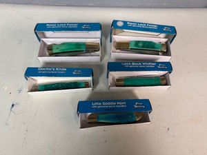 Frost Cutlery Genuine Bond Handle Pocket Knives - Multiple Sizes (Qty 5)