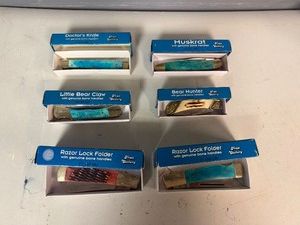 Decorative Collectible Pocket Knives by Frost Cutlery Various Sizes (Qty 6)