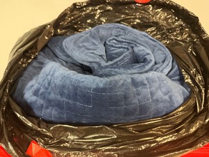 Gravity Weighted Blue Plush Blanket (Oeko-Tex) Very Large Blanket