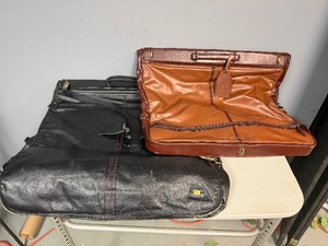 Vintage Black and Brown Leather Garmet Bags