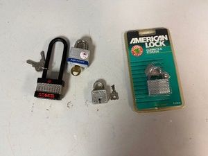 Set of Padlocks with Locks (qty 4)
