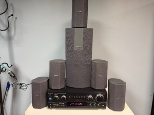 Panasonic Surround Sound Receiver 5.1 System. Five Speakers, Subwoofer, FM Radio (System Works)