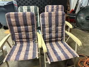Four Folding Lawn Chairs