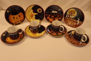 Sakura David Brown Pumpkin Hollow Stoneware Set (Lot of 12)