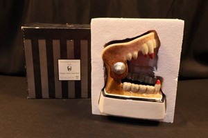 Department 56 Frankensteins Lab Vampire Teeth Candy Bowl
