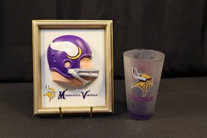 Vintage 1965 Minnesota Vikings Technigraph Football Helmet Plaque
