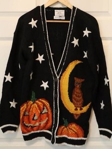 Marisa Christina Classics Hand-Knitted Halloween Cardigan