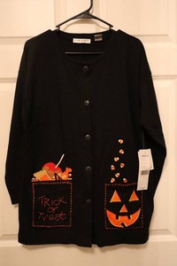 CHAUS Halloween Cardigan Style