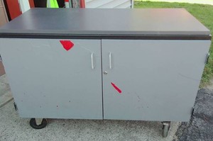 LARGE ROLLING STORAGE CABINET