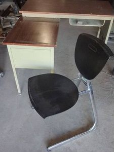 RETRO CHAIR AND METAL DESK